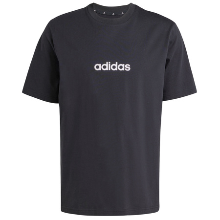 Koszulka męska adidas Essentials Linear Single czarna JE8993