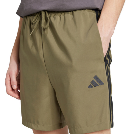 Spodenki męskie adidas Essentials 3-Stripes Chelsea oliwkowe JW1901