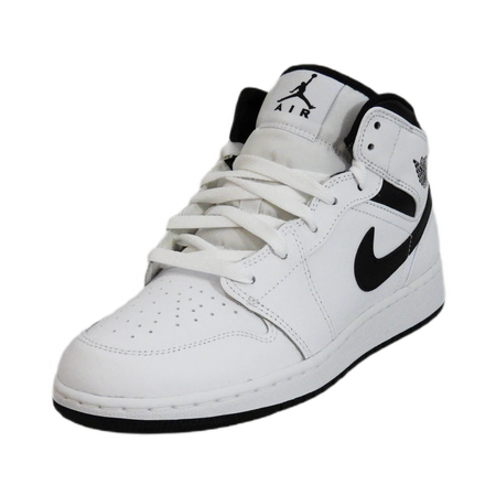 Buty sportowe młodzieżowe białe Air Jordan 1 Mid - DQ8423-132