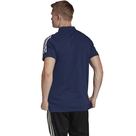 Koszulka męska adidas Condivo 20 Polo granatowo-biała ED9245